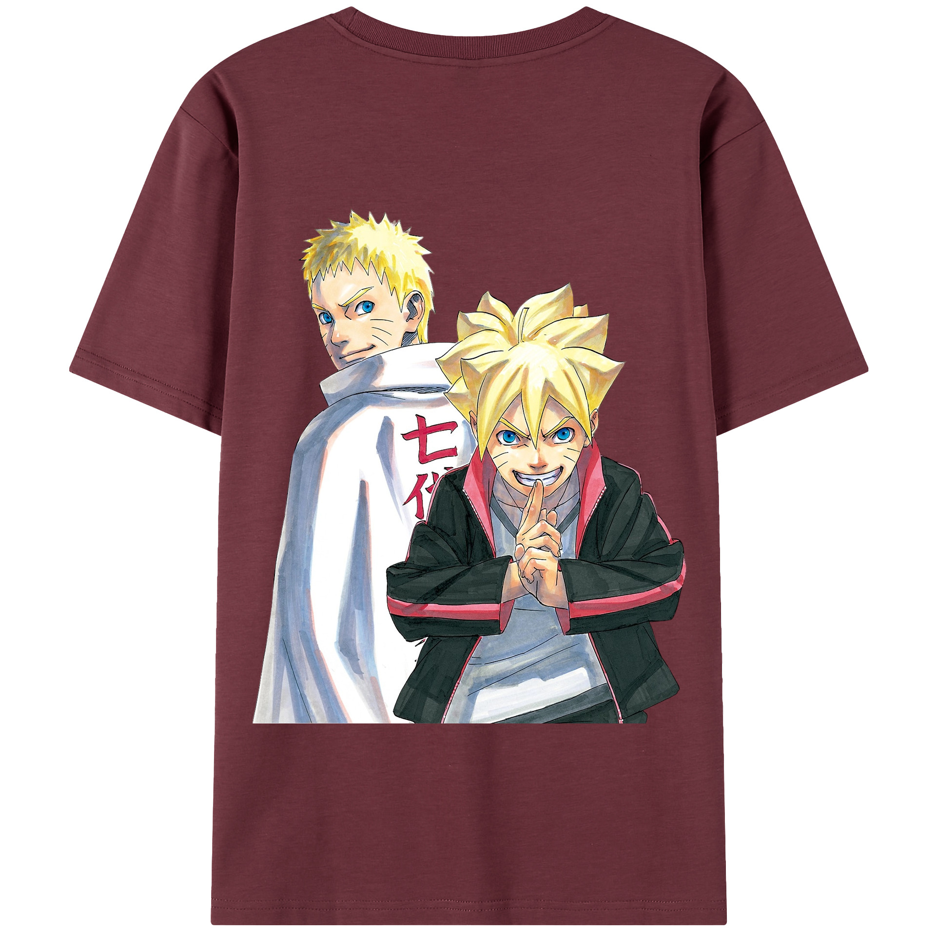 （画像用） NARUTO -ナルト- うずまき ボルト Uzumaki Boruto 綿100％半袖Tシャツ（背面プリント）